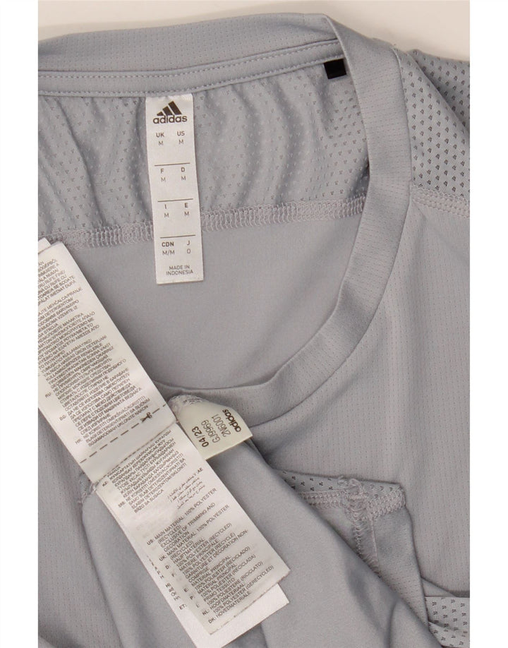 T-shirt da uomo ADIDAS Top grigio medio in poliestere