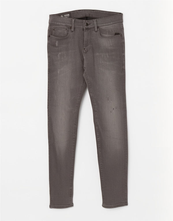 Jeans skinny effetto consumato Revend da uomo G-Star W30 L32 cotone grigio