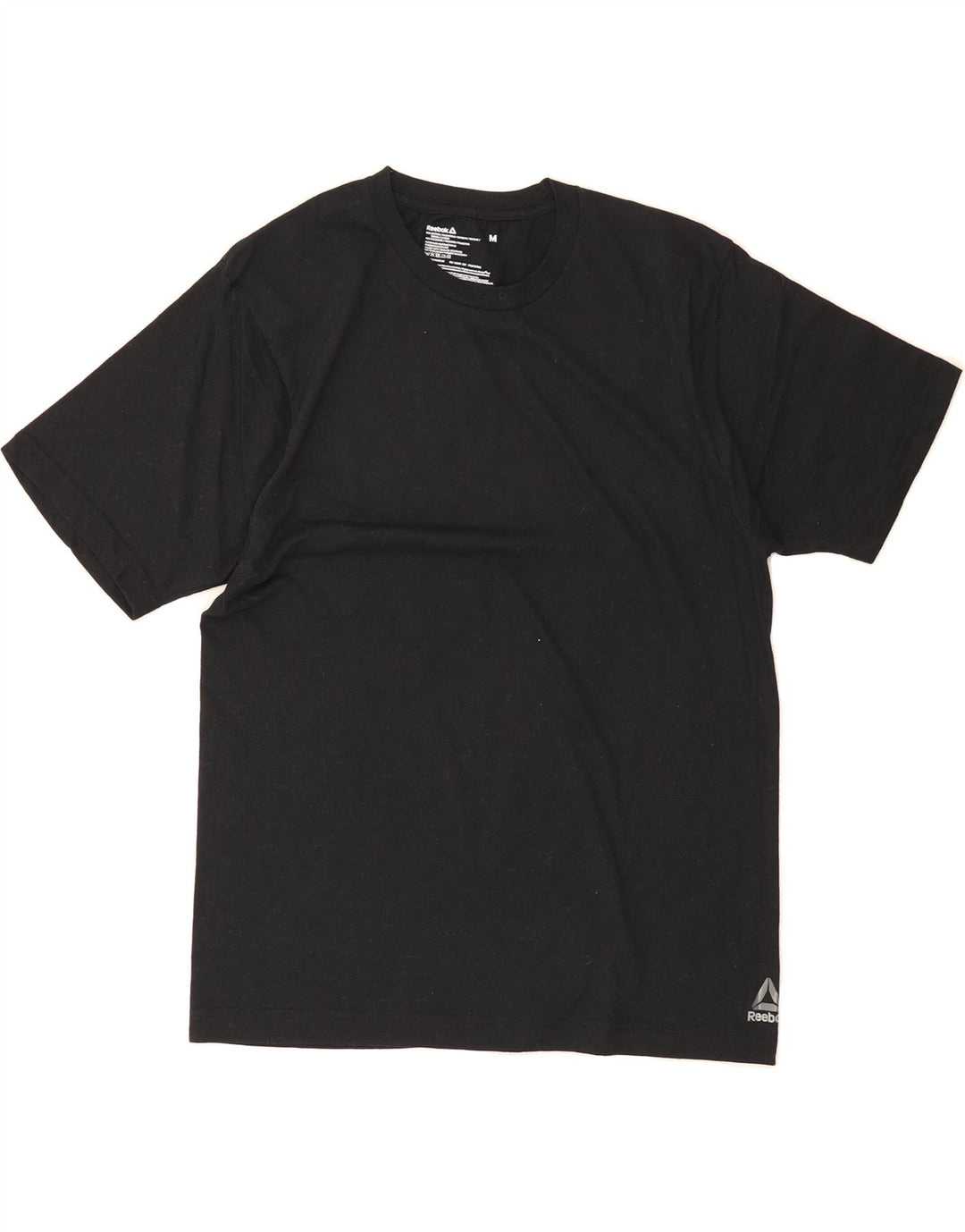 REEBOK Mens Graphic T-Shirt Top Medium Black Cotton Vintage Reebok and Second-Hand Reebok from Messina Hembry 