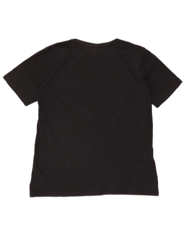 T-shirt grafica Quiksilver da ragazzo vestibilità regolare 15-16 anni in cotone nero