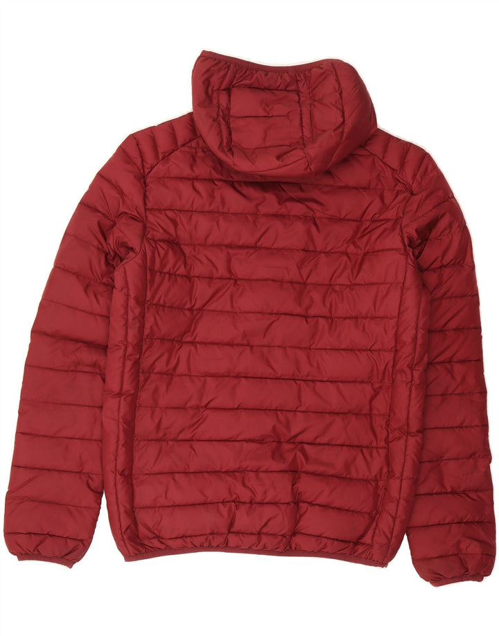 ELLESSE Womens Hooded Padded Jacket UK 10 Small Burgundy Polyester Vintage Ellesse and Second-Hand Ellesse from Messina Hembry 