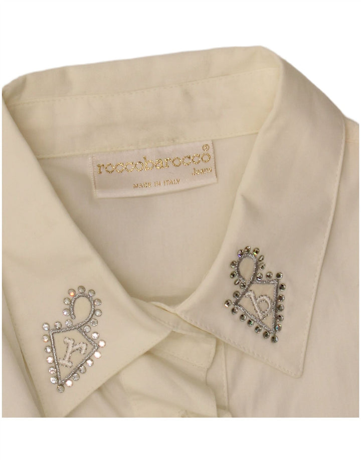Camicia da donna ROCCOBAROCCO UK 12 Medio Bianco