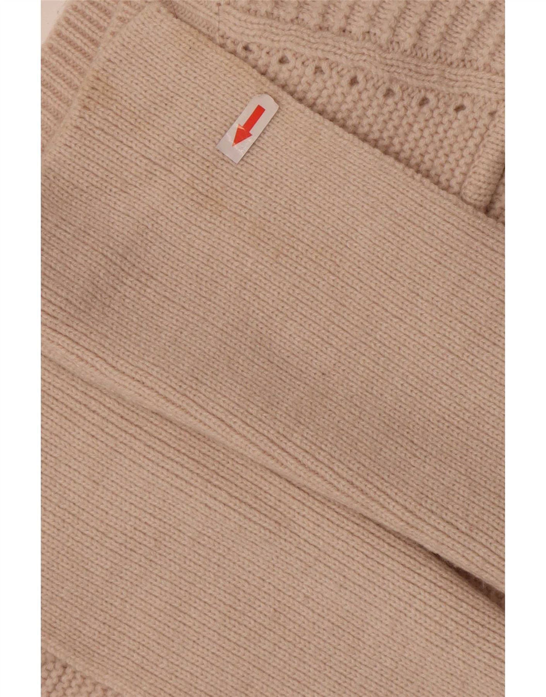 Maglione cardigan aperto da donna Marks & Spencer UK 16 grande acrilico beige