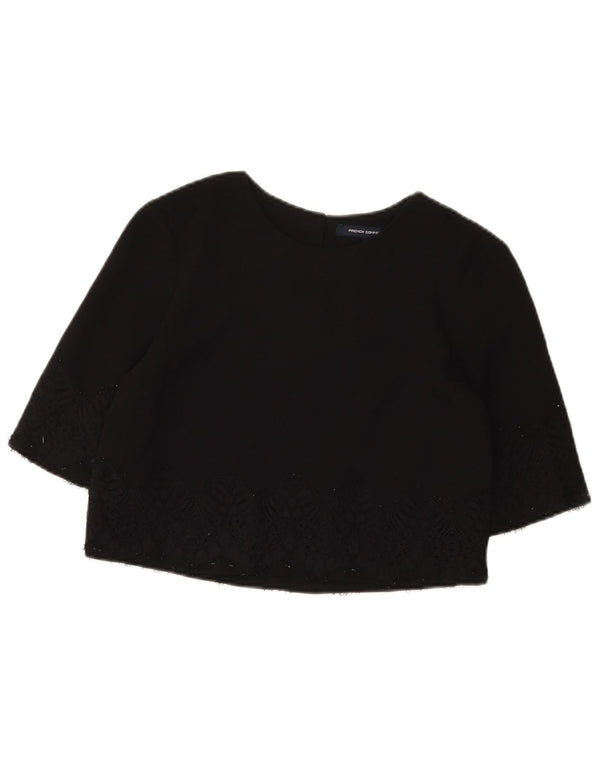 Top corto da donna French Connection UK 8 piccolo poliestere nero