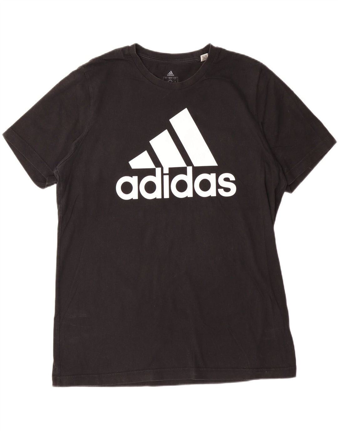 ADIDAS Mens Graphic T-Shirt Top Large Black Cotton Vintage Adidas and Second-Hand Adidas from Messina Hembry 