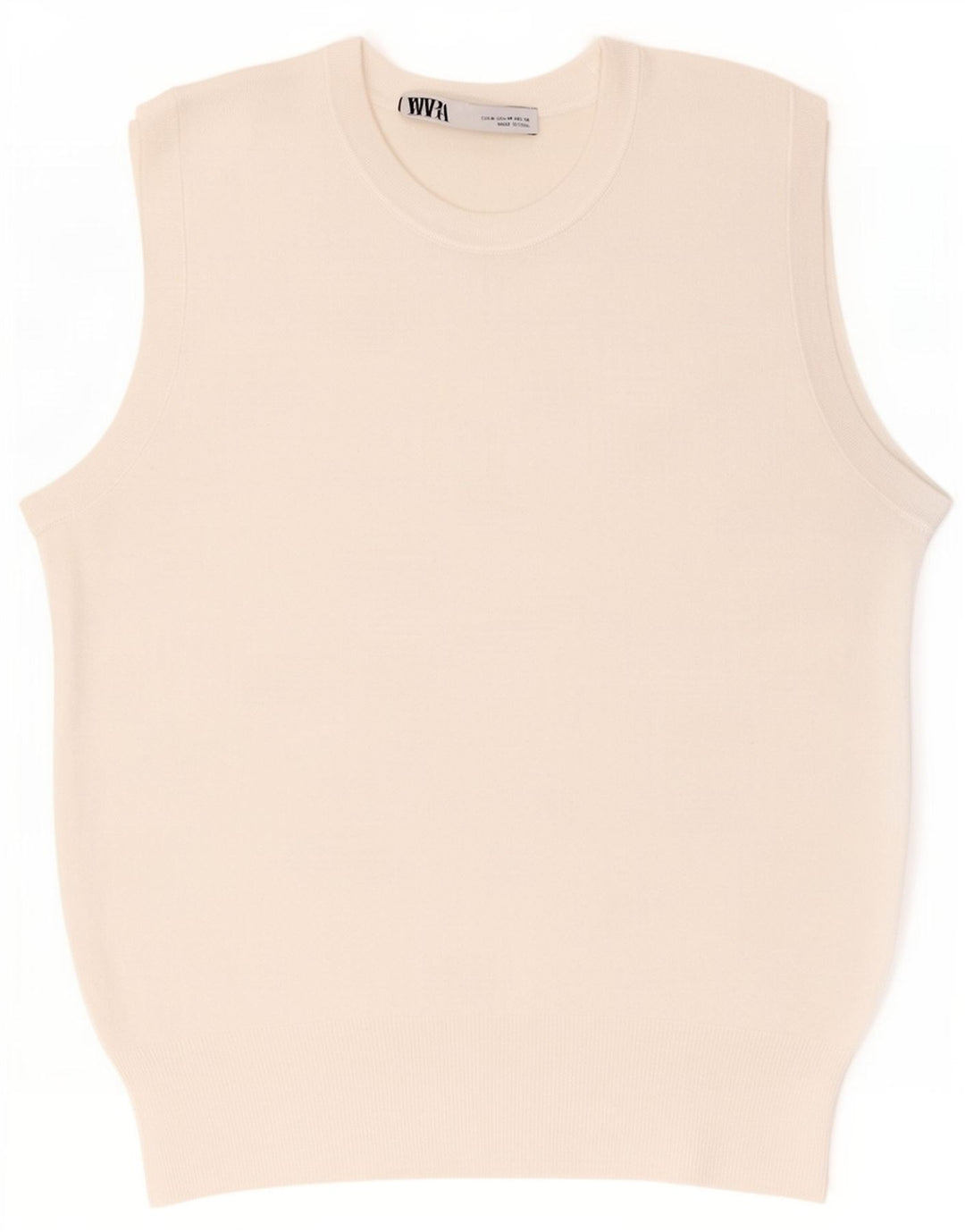 Canotta canotta da donna Zara UK 12 viscosa bianca media