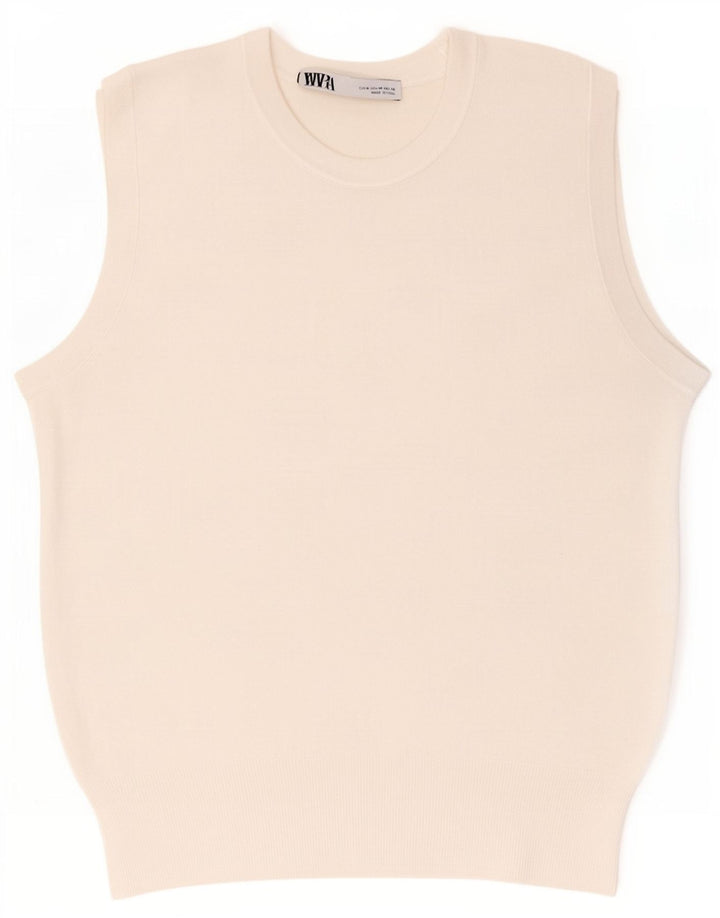 Canotta canotta da donna Zara UK 12 viscosa bianca media