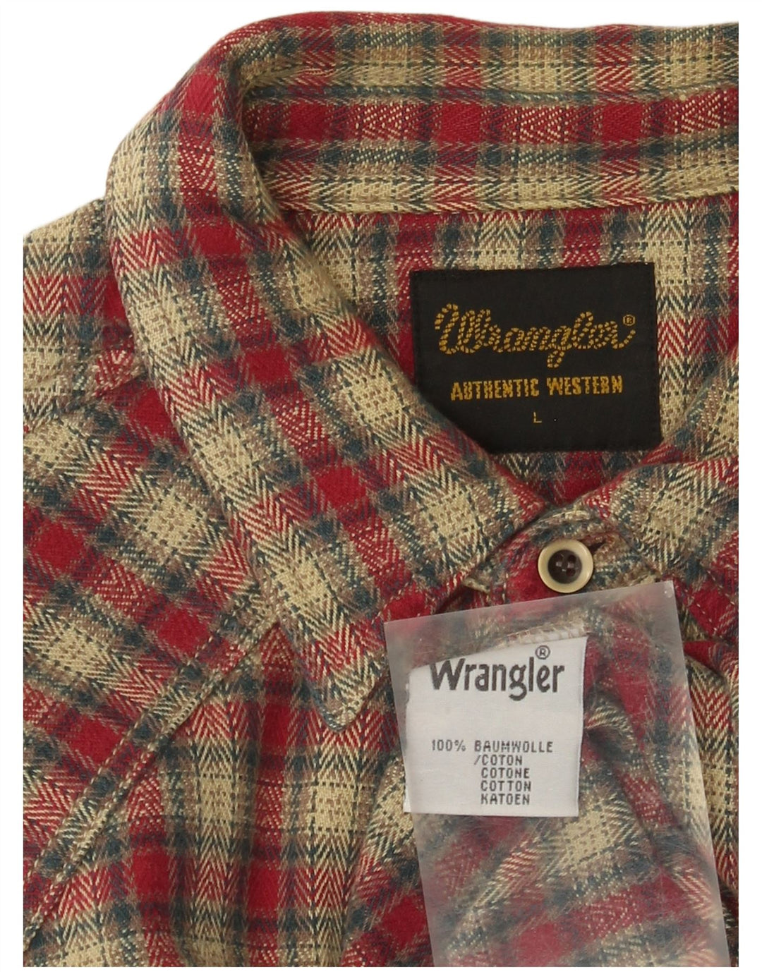 Camicia da uomo in flanella Wrangler, cotone a quadri rossi grandi