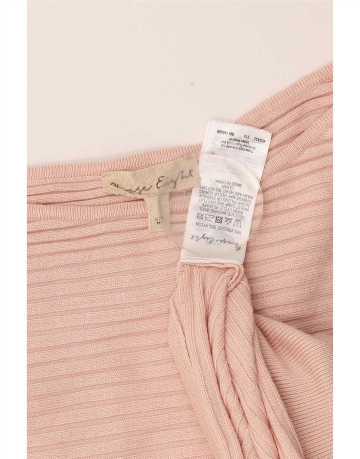 Maglione maglione con scollo a barca da donna Phase Eight UK 14 Viscosa rosa medio