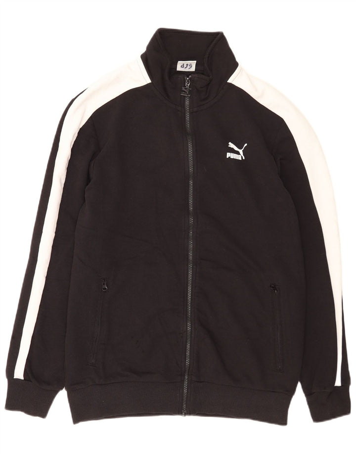 Giacca da ginnastica grafica da uomo Puma, cotone color block medio nero