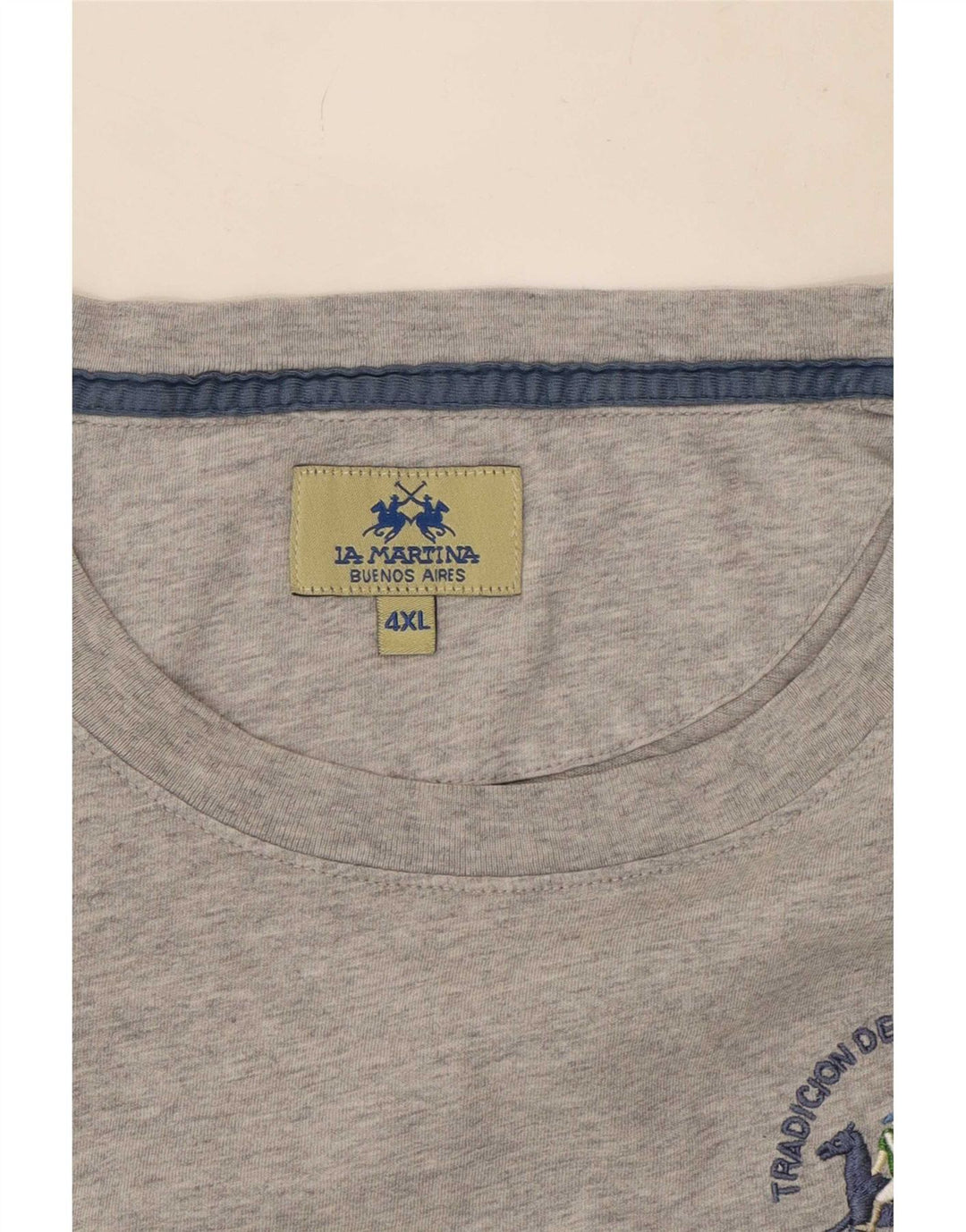 T-shirt da uomo La Martina Top 4XL Grigia chiazzata
