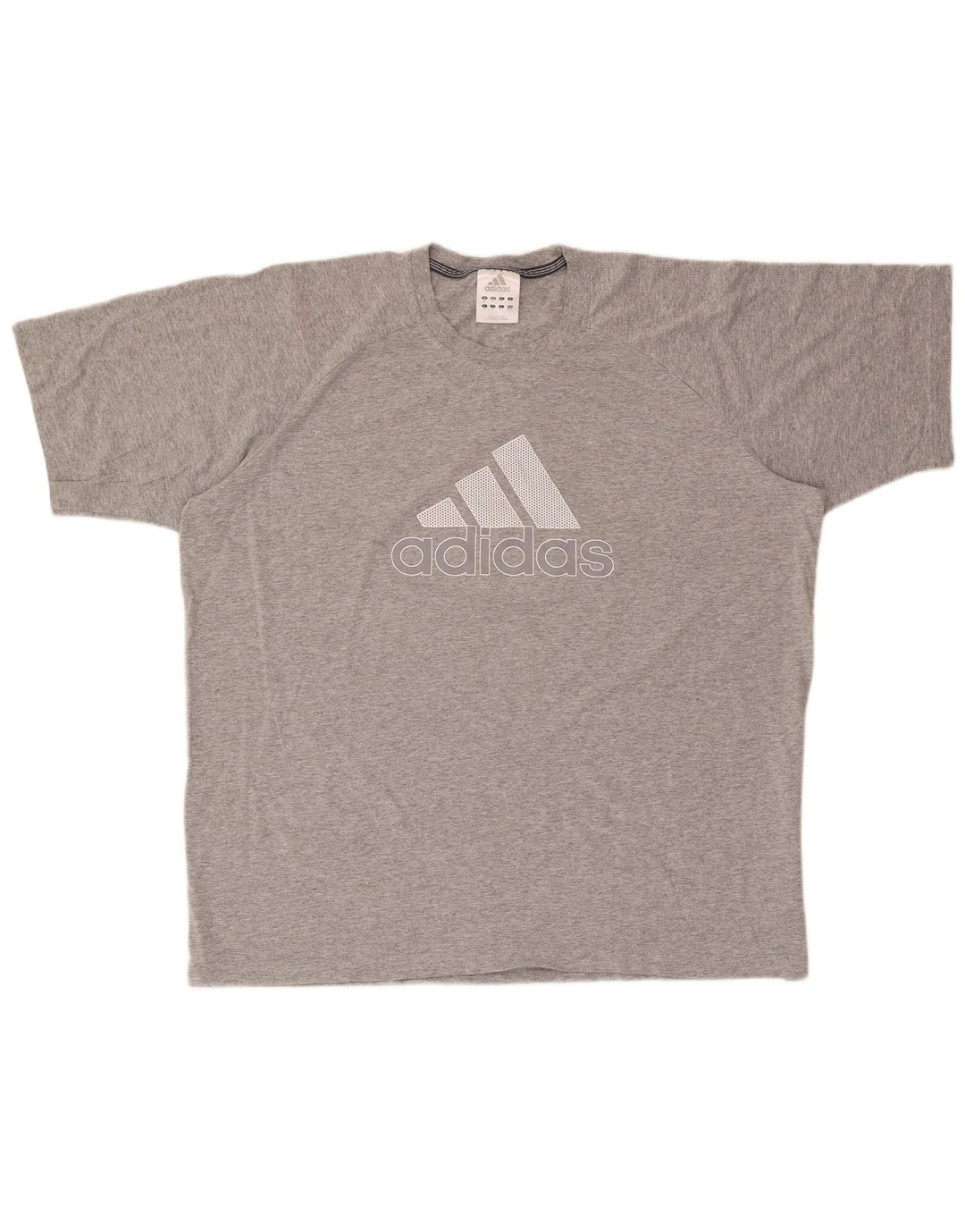 T-shirt grafica da uomo ADIDAS Top XL in cotone chiazzato grigio