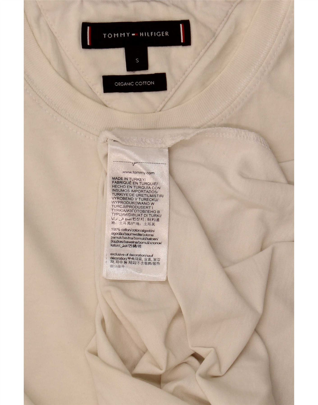 T-shirt da uomo Tommy Hilfiger Top piccola in cotone bianco