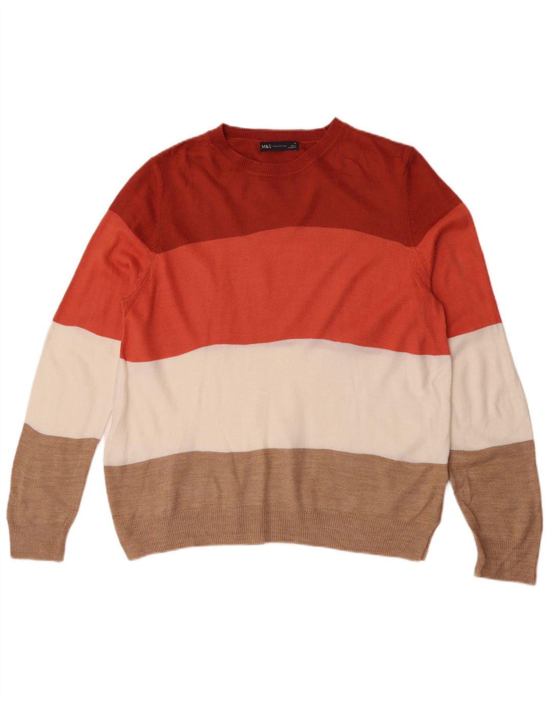 Maglione maglione girocollo da donna Marks & Spencer UK 16 grande multicolore