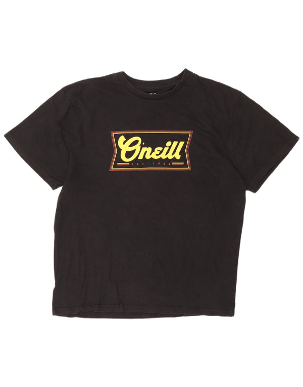 T-shirt grafica da uomo Modern Fit O'Neill XL in cotone nero