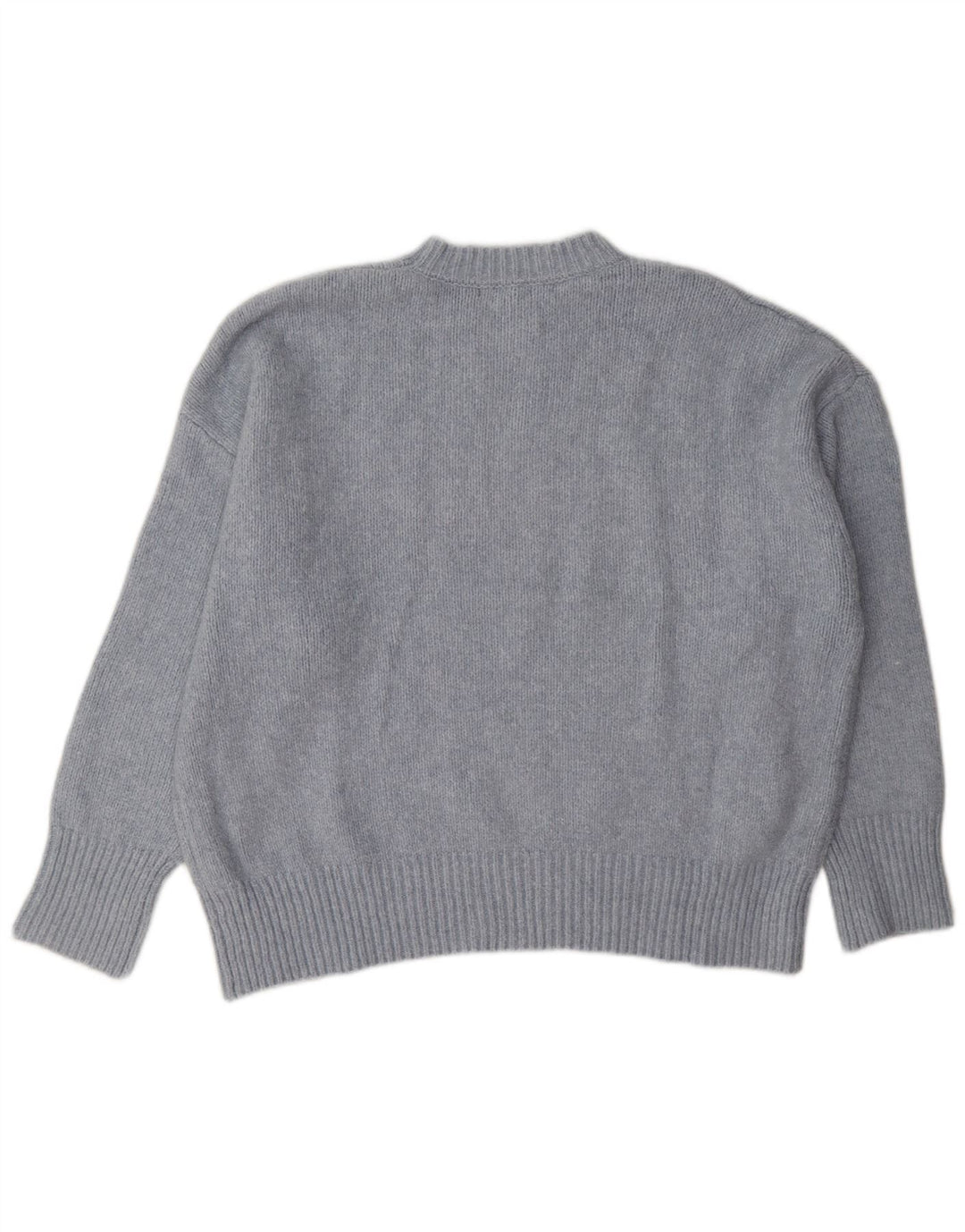 Maglione girocollo oversize da donna Zara UK 10 piccolo poliestere grigio