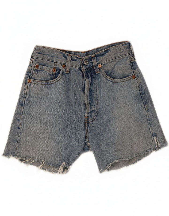 LEVI'S Womens 501 Denim Shorts W26 Small Blue