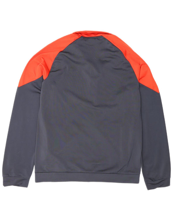 Puma Boys Graphic Tracksuit Top Jacket 15-16 Years Grey Colourblock