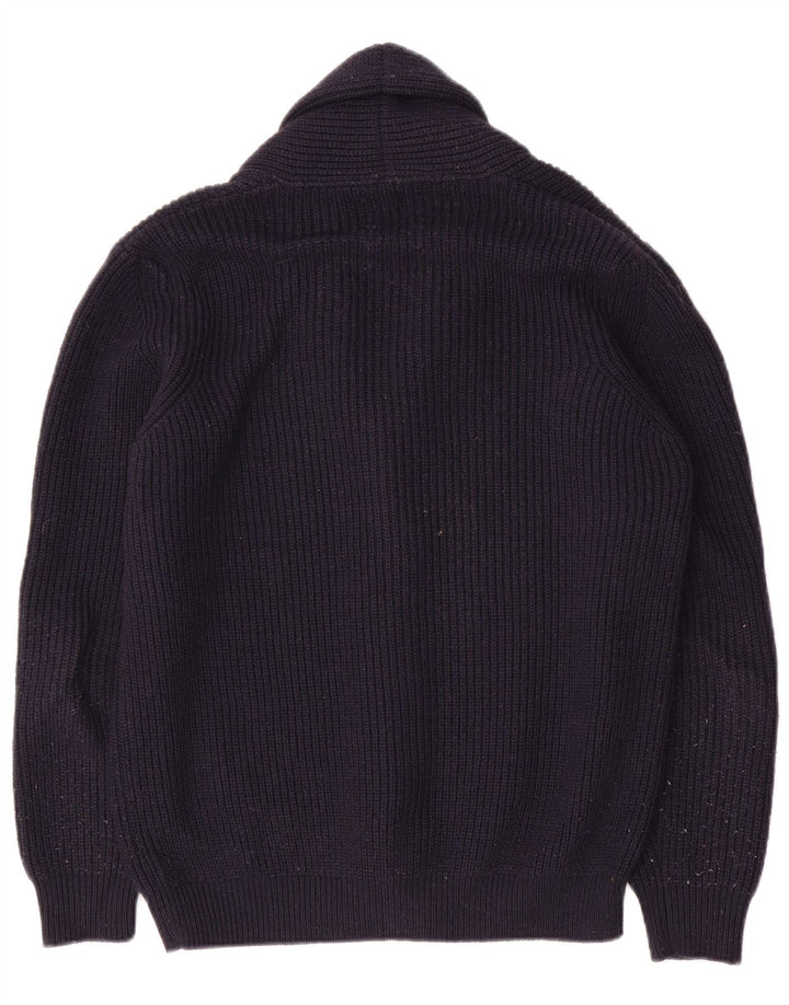 Maglione cardigan da uomo Zara blu navy medio