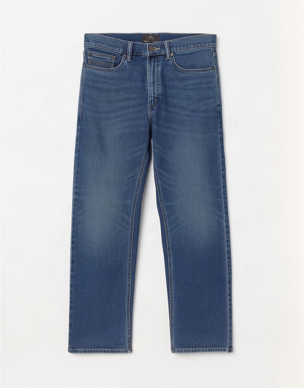 Jeans dritti da uomo Marks & Spencer W32 L29 cotone blu