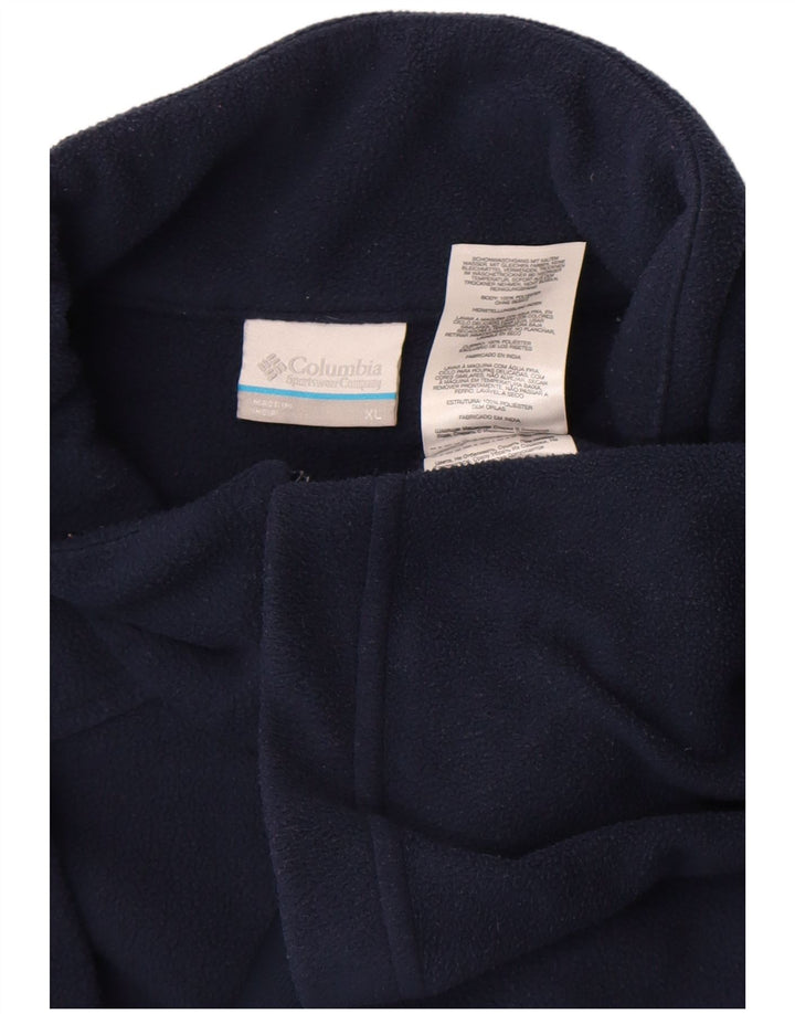 Giacca in pile da uomo Columbia UK 42 XL poliestere blu navy
