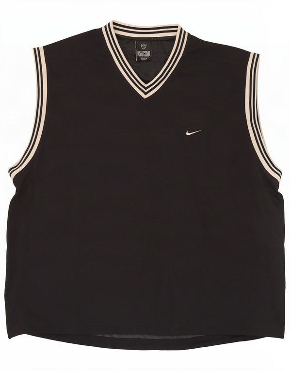 Canotta Nike da uomo UK 42/44 grande nylon nero