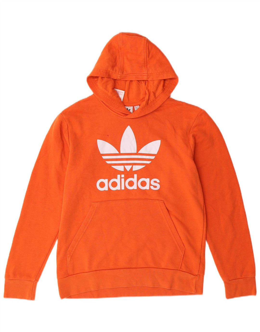 Felpa con cappuccio grafica ADIDAS per ragazzi 12-13 anni in cotone arancione