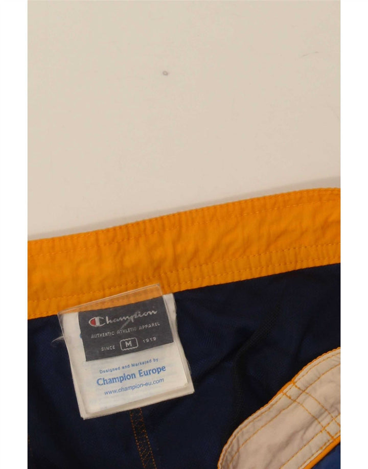 Pantaloncini da bagno da uomo Champion Medium blu navy color block in poliammide