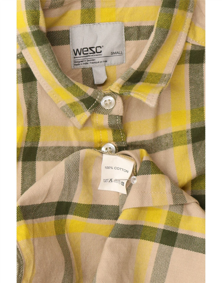 Camicia in flanella da donna Wezc UK 10 piccolo cotone a quadri multicolore
