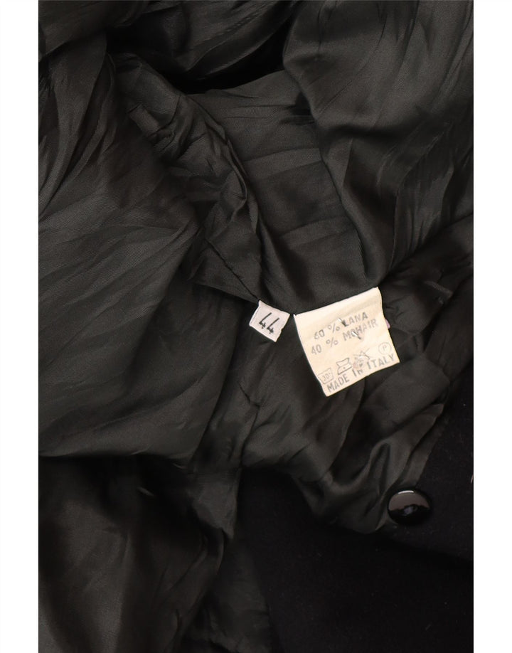 Cappotto doppiopetto oversize da donna vintage IT 44 lana a quadri rossi medi