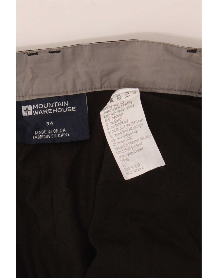 Pantaloni cargo dritti da uomo Mountain Warehouse W34 L30 poliestere nero