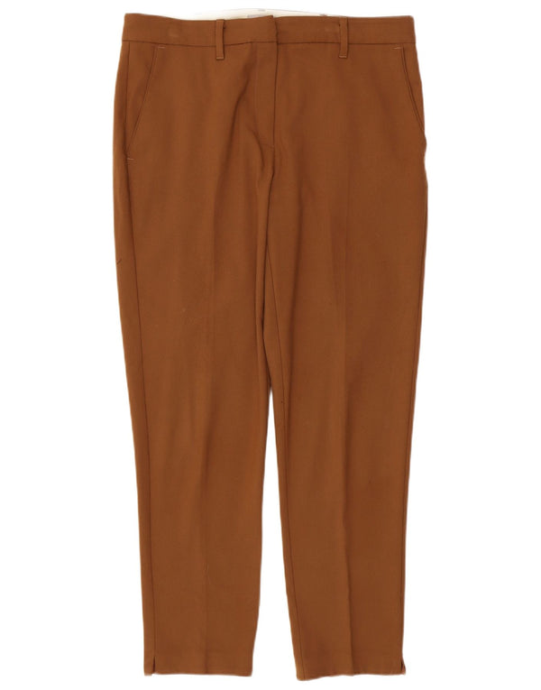Pantaloni da abito slim da donna MARELLA UK 14 Large W34 L28 Poliestere marrone