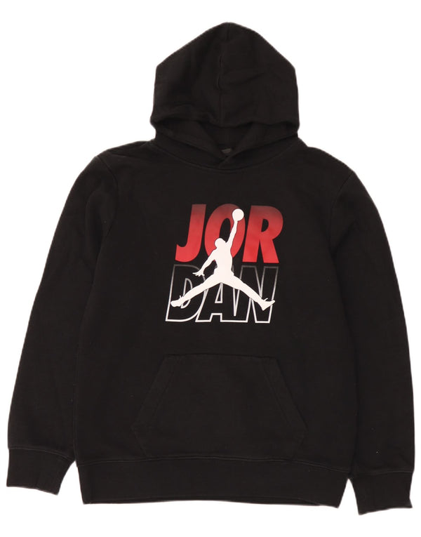 Felpa con cappuccio grafica Jordan da ragazzo 13-14 anni XL in cotone nero