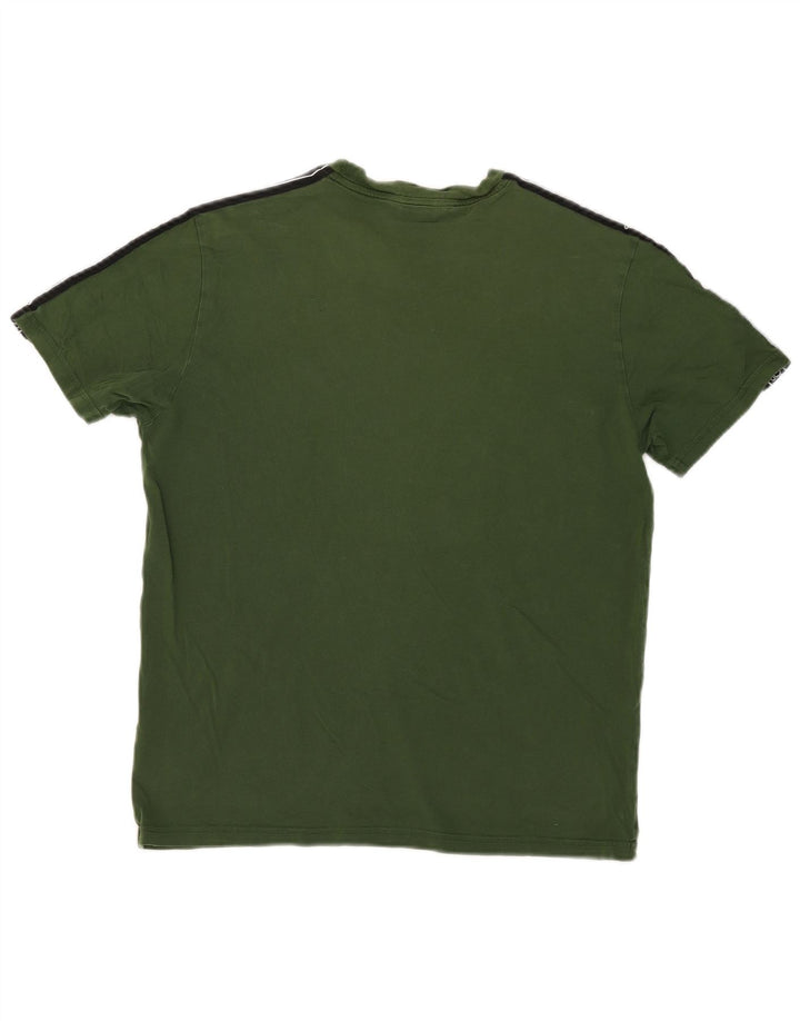 T-shirt grafica da uomo Champion Top verde medio color block
