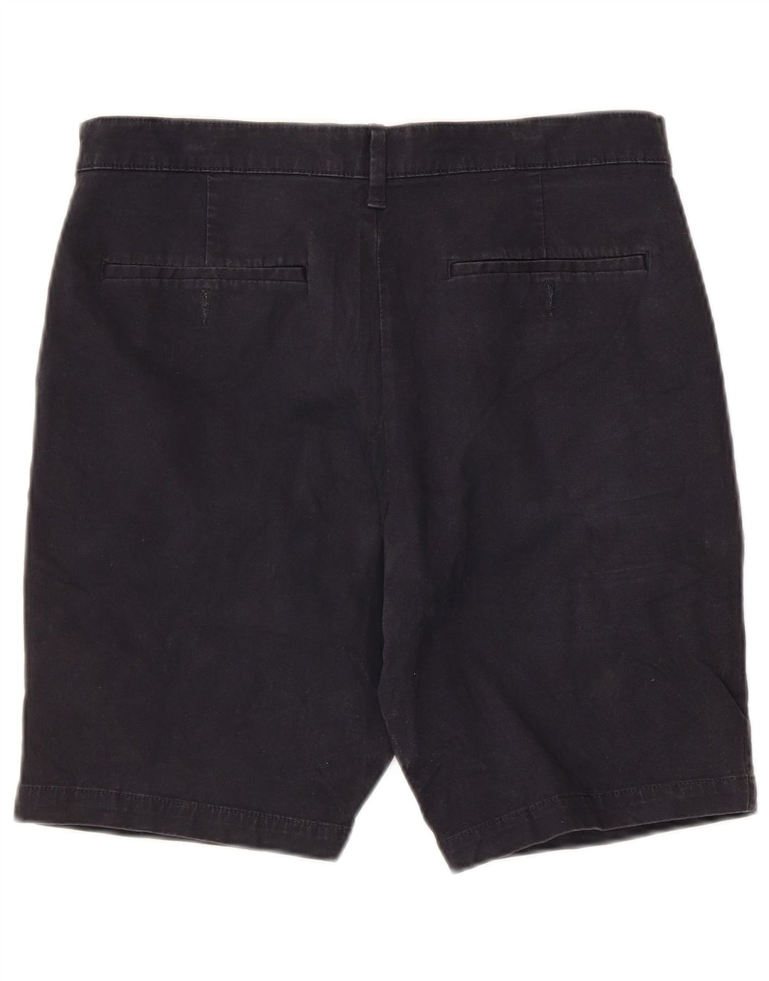 MARKS & SPENCER Pantaloncini chino da uomo vestibilità regolare W32 cotone blu navy medio