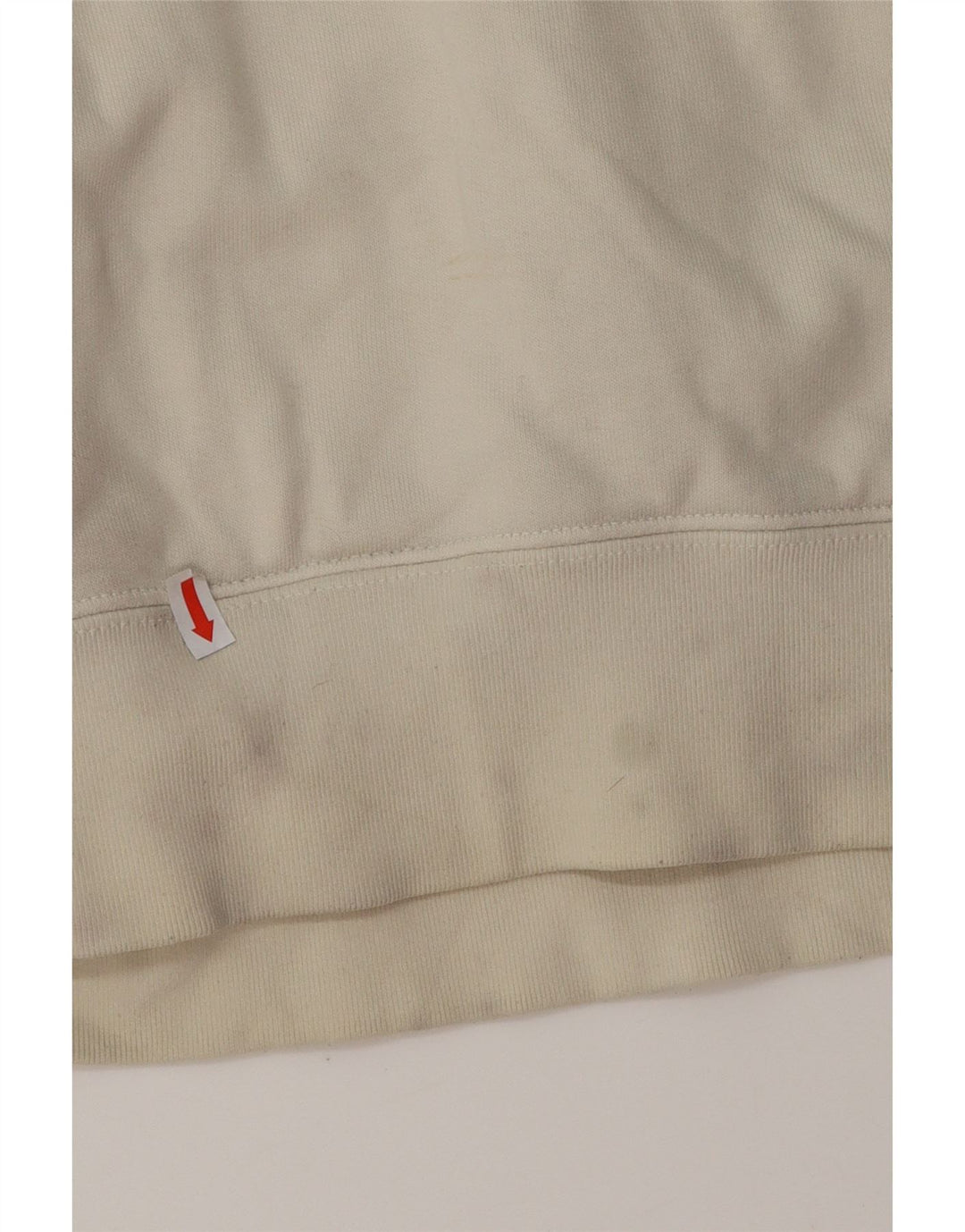 Maglione con cappuccio da donna ADIDAS UK 14 cotone bianco sporco medio