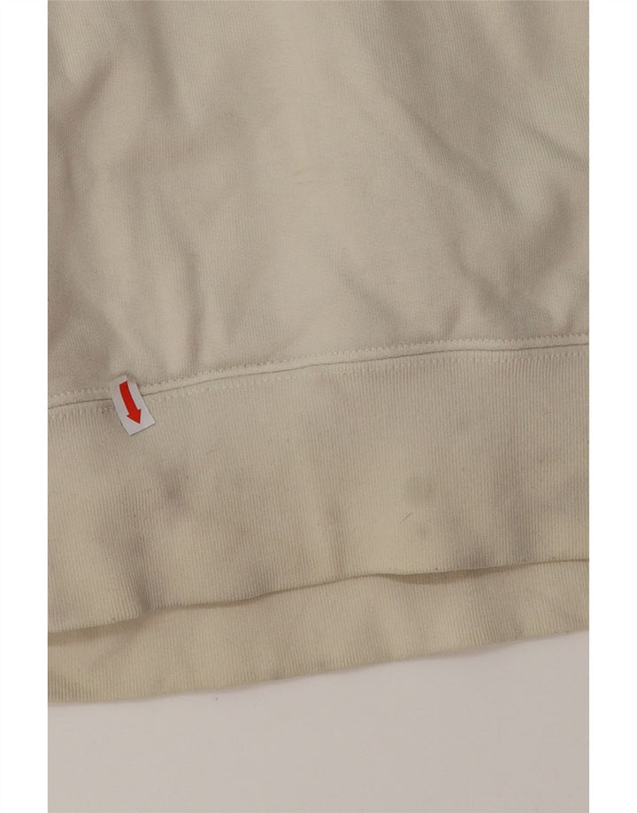 Maglione con cappuccio da donna ADIDAS UK 14 cotone bianco sporco medio