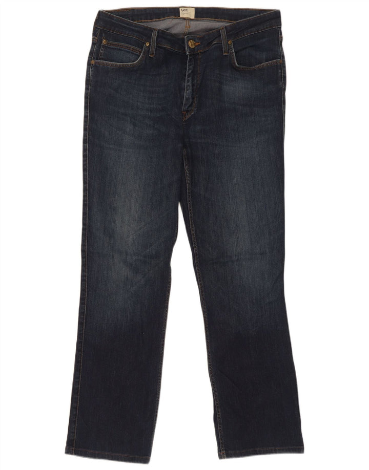 Jeans dritti Marion da donna Lee W33 L29 cotone blu navy