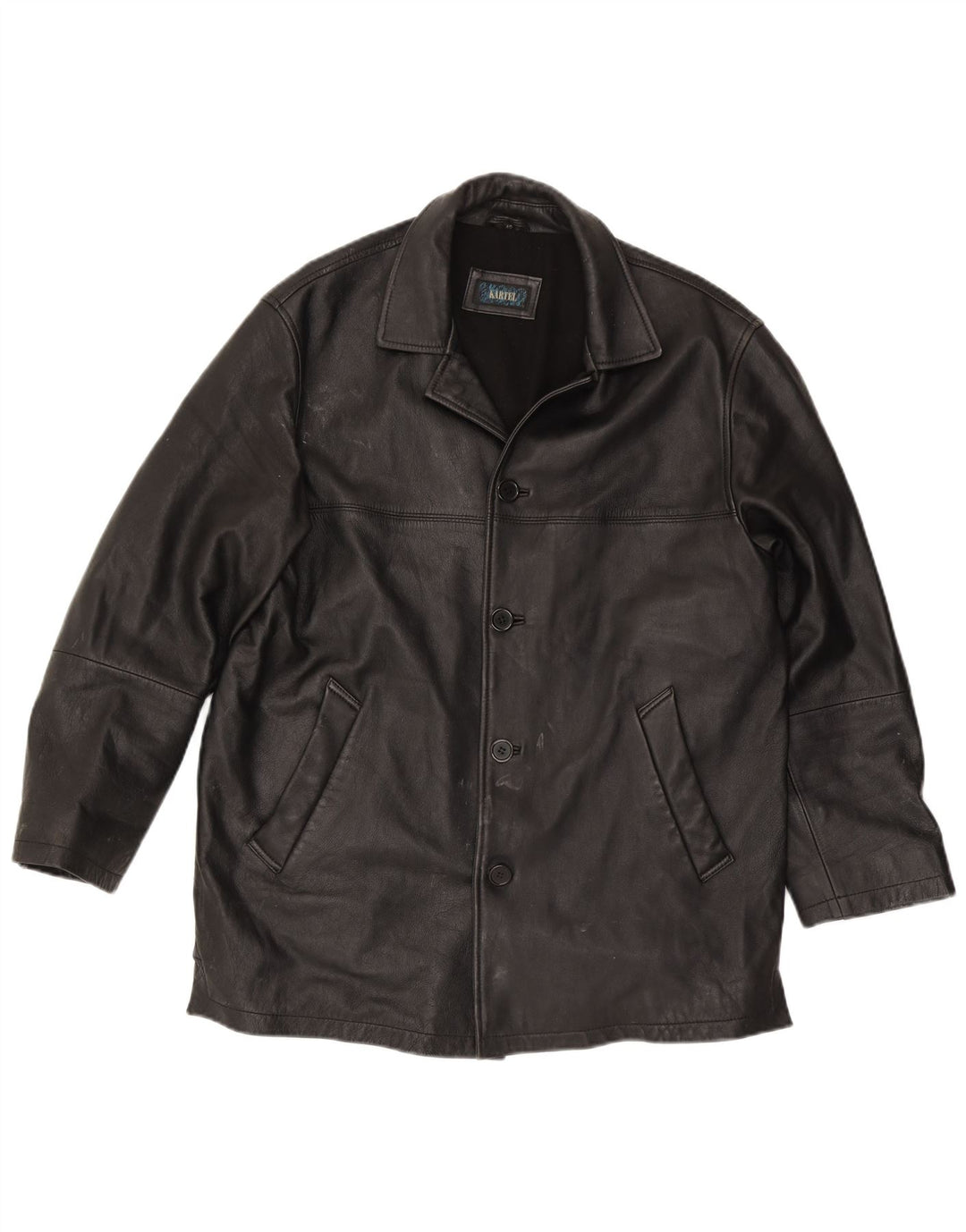 Giacca in pelle da uomo Kartel UK 40 grande nera