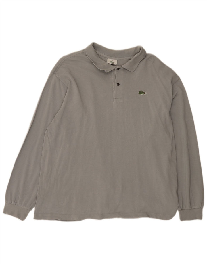 Polo da uomo a maniche lunghe Lacoste taglia 8 3XL grigia