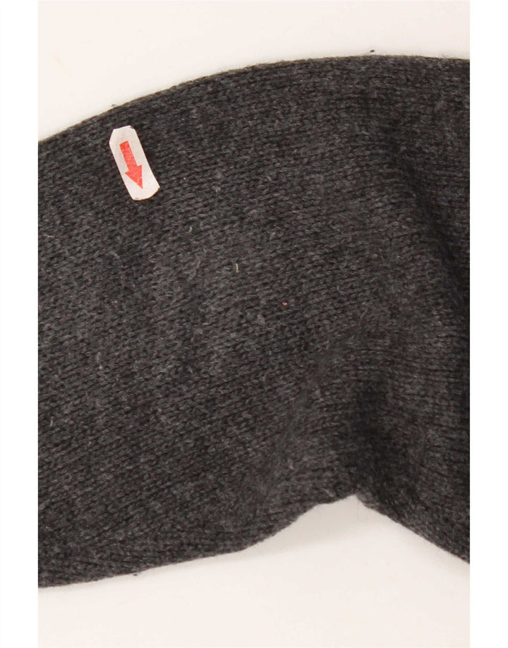 Maglione cardigan da uomo Diesel in lana grigio medio