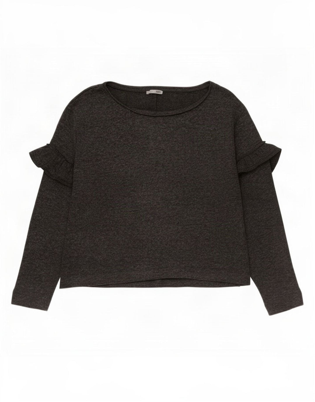 Top Zara da donna a maniche lunghe UK 14 Grigio medio