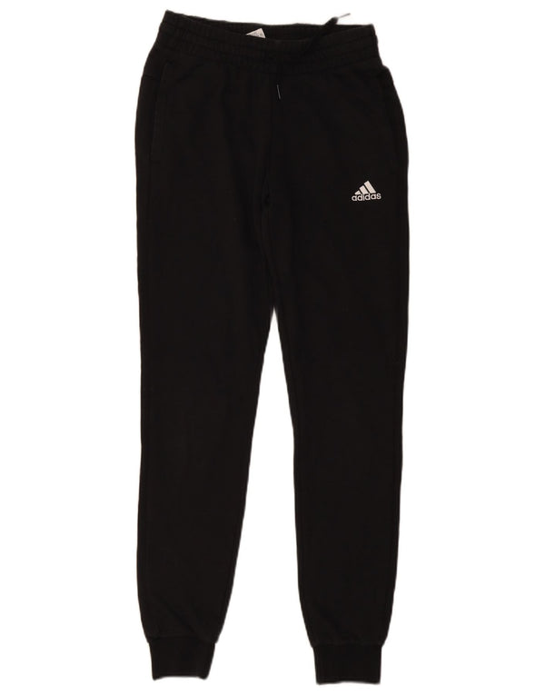 Pantaloni da tuta con grafica Adidas da donna Joggers UK 4/6 XS cotone nero