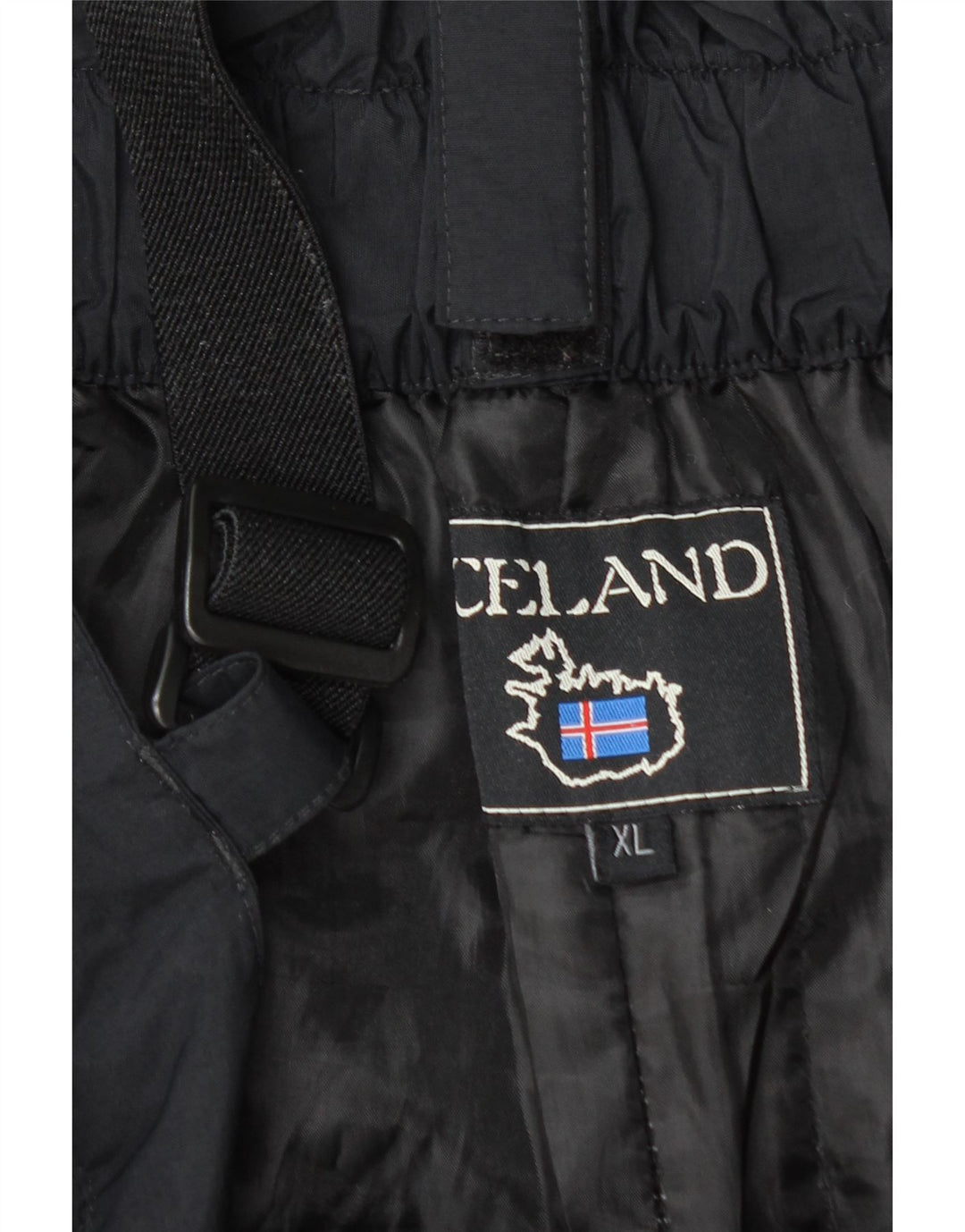 Pantaloni da sci salopette da uomo islandesi XL nylon nero