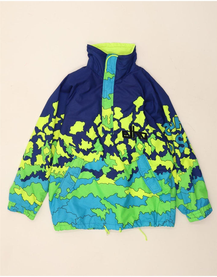 Elho Giacca antipioggia grafica da uomo anorak UK 40 Large Green Colourblock