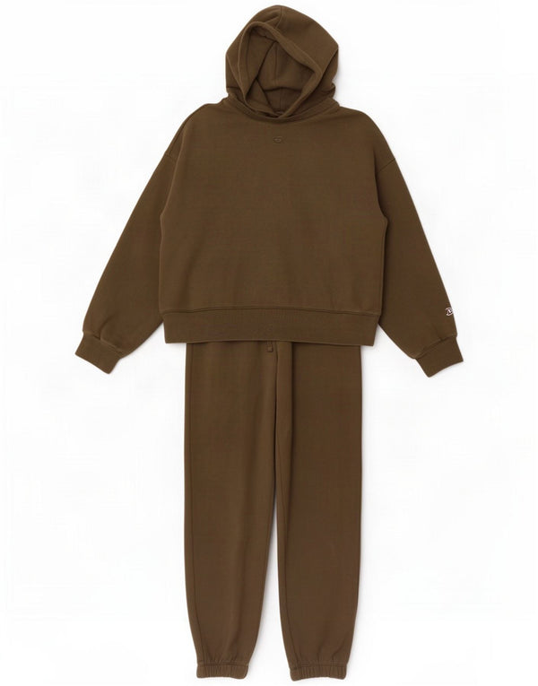 Tuta intera oversize con cappuccio da donna Champion UK 10 Small Cotone kaki