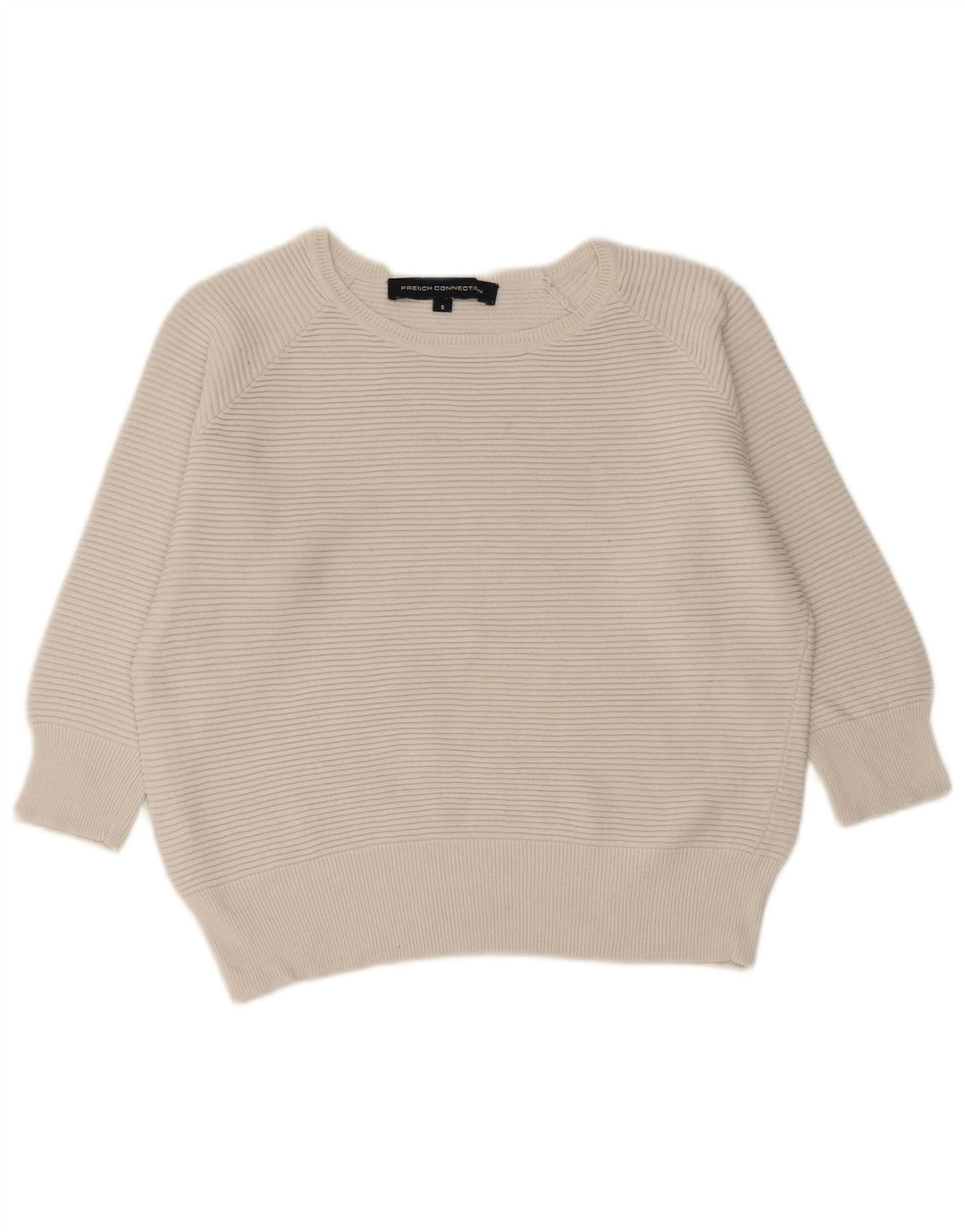 FRENCH CONNECTION Maglione da donna con scollo a barca UK 10 piccolo bianco