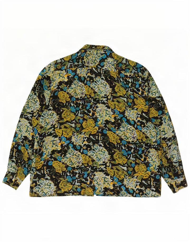 Camicia vintage da donna EU 41/42 Grande floreale multicolore
