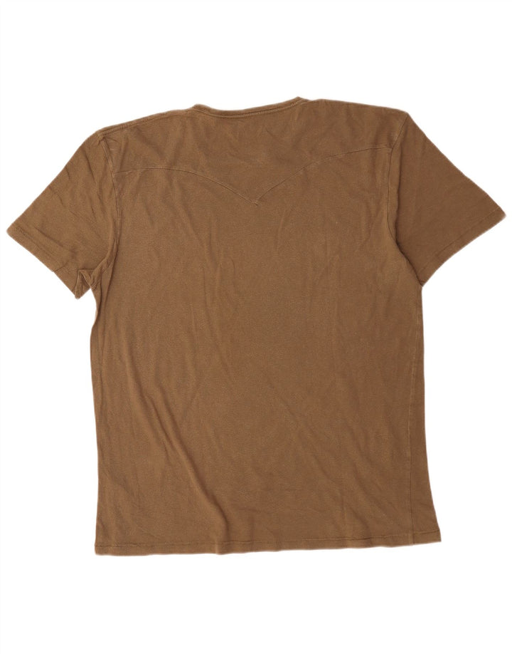 T-shirt grafica da uomo Levi's Top XL in cotone marrone
