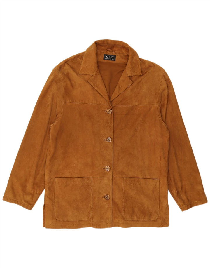 Giacca da donna in pelle scamosciata ZARRO IT 46 Large in pelle beige